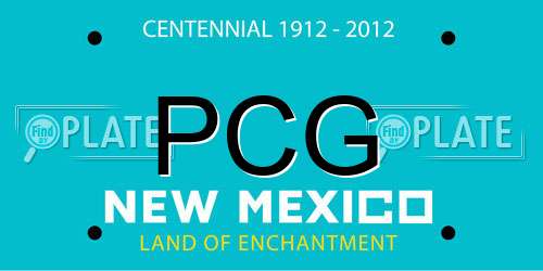 PCG New Mexico License Plate