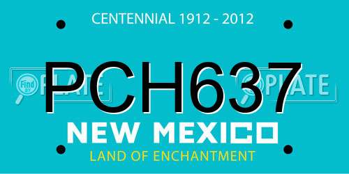 PCH637 New Mexico License Plate