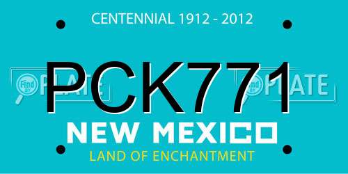 PCK771 New Mexico License Plate