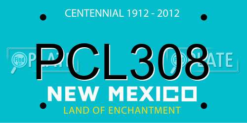 PCL308 New Mexico License Plate