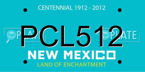 PCL512 New Mexico License Plate