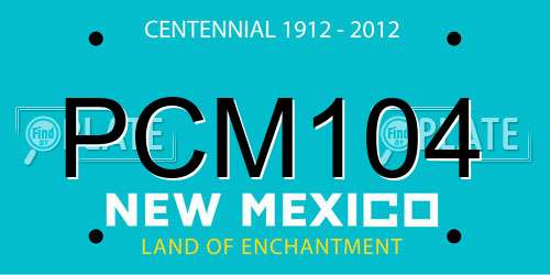 PCM104 New Mexico License Plate