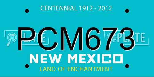 PCM673 New Mexico License Plate