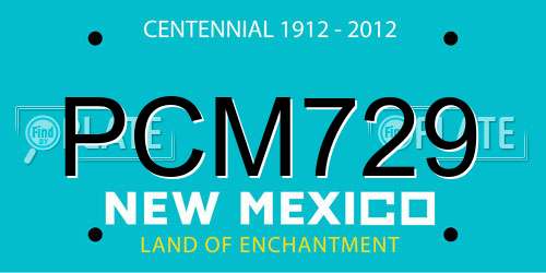 PCM729 New Mexico License Plate