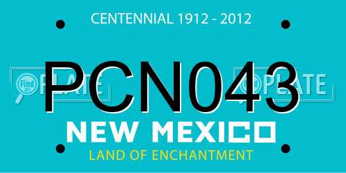 PCN043 New Mexico License Plate