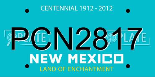 PCN2817 New Mexico License Plate