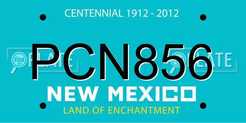 PCN856 New Mexico License Plate