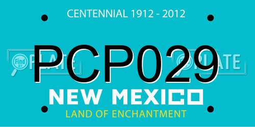 PCP029 New Mexico License Plate