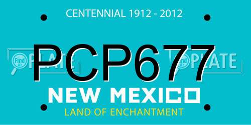 PCP677 New Mexico License Plate