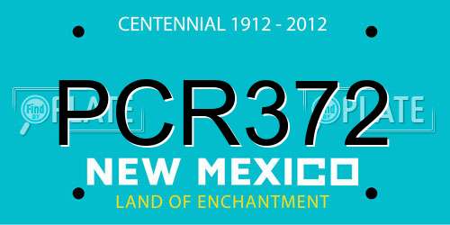 PCR372 New Mexico License Plate