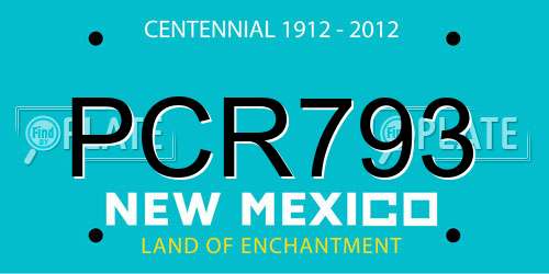PCR793 New Mexico License Plate