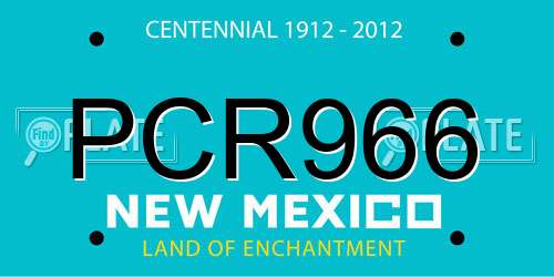 PCR966 New Mexico License Plate