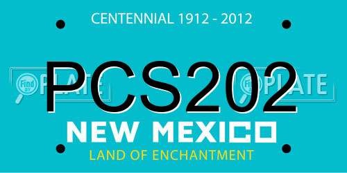 PCS202 New Mexico License Plate