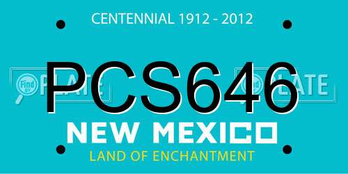PCS646 New Mexico License Plate