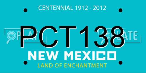 PCT138 New Mexico License Plate