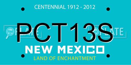 PCT13S New Mexico License Plate