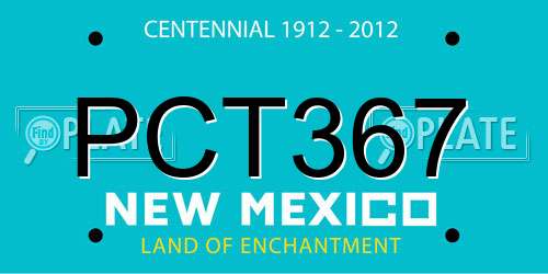 PCT367 New Mexico License Plate