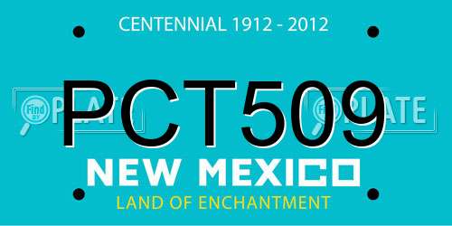PCT509 New Mexico License Plate