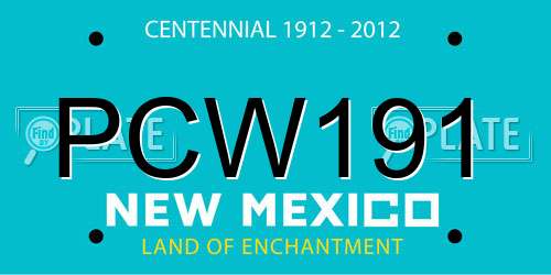 PCW191 New Mexico License Plate