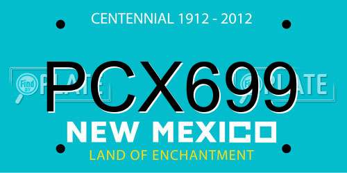 PCX699 New Mexico License Plate