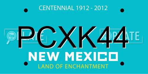 PCXK44 New Mexico License Plate