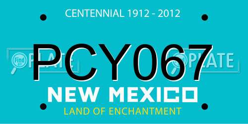 PCY067 New Mexico License Plate