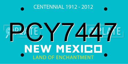 PCY7447 New Mexico License Plate