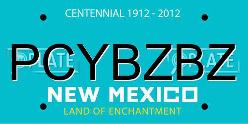 PCYBZBZ New Mexico License Plate