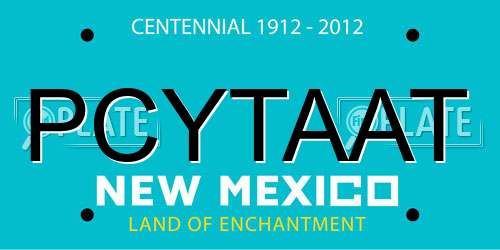 PCYTAAT New Mexico License Plate