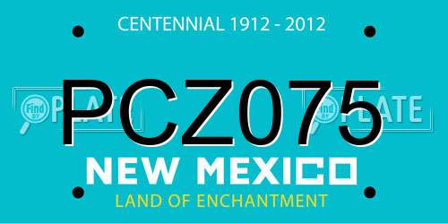 PCZ075 New Mexico License Plate