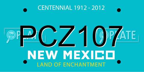 PCZ107 New Mexico License Plate