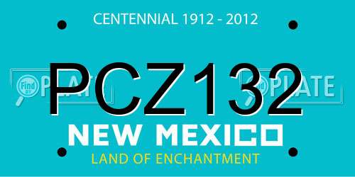PCZ132 New Mexico License Plate