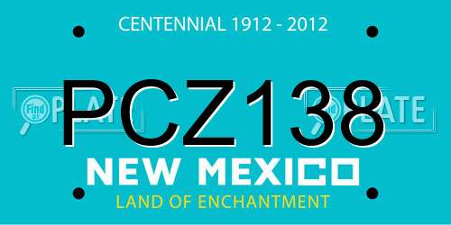 PCZ138 New Mexico License Plate