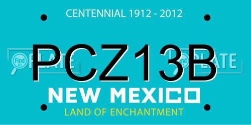 PCZ13B New Mexico License Plate