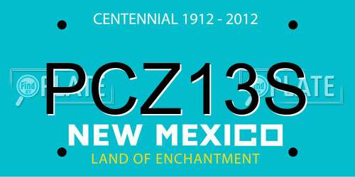 PCZ13S New Mexico License Plate