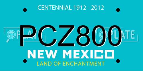PCZ800 New Mexico License Plate