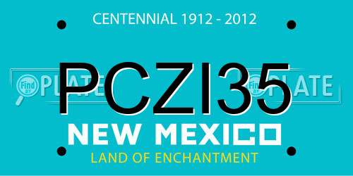 PCZI35 New Mexico License Plate