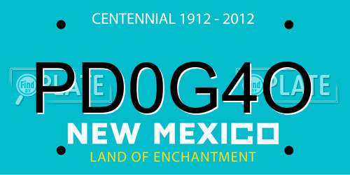 PD0G4O New Mexico License Plate