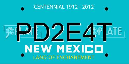 PD2E4T New Mexico License Plate