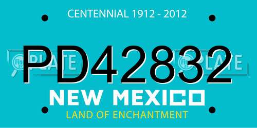 PD42832 New Mexico License Plate
