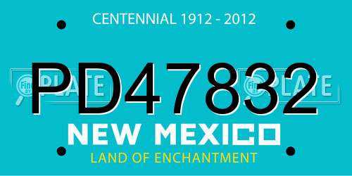 PD47832 New Mexico License Plate
