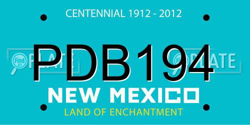 PDB194 New Mexico License Plate