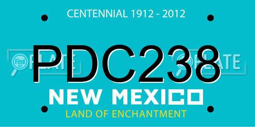 PDC238 New Mexico License Plate