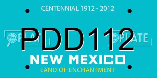 PDD112 New Mexico License Plate