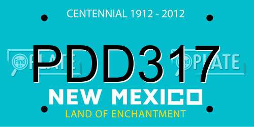 PDD317 New Mexico License Plate