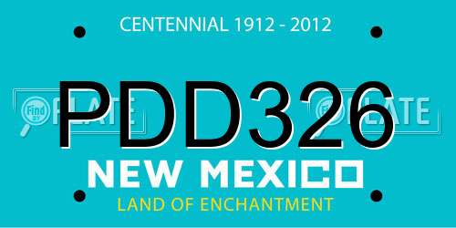 PDD326 New Mexico License Plate