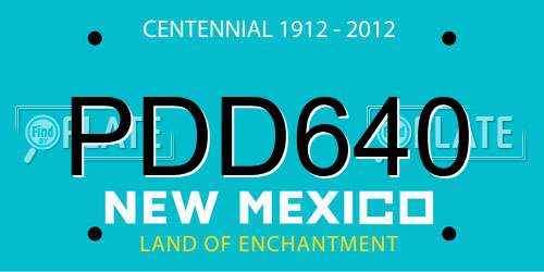 PDD640 New Mexico License Plate