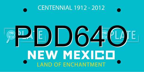 PDD64O New Mexico License Plate
