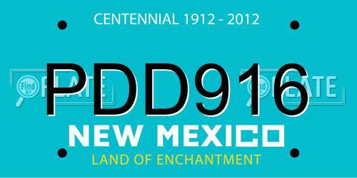 PDD916 New Mexico License Plate