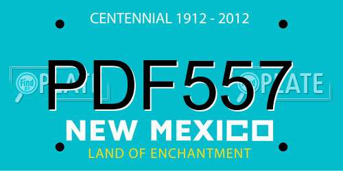 PDF557 New Mexico License Plate